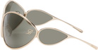 Blumarine Gold Wraparound Sunglasses