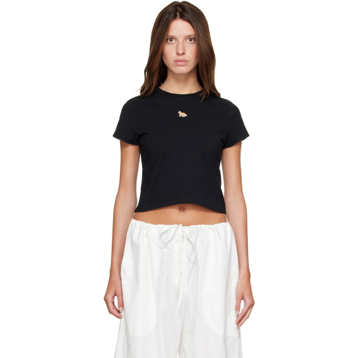 Photo: Maison Kitsuné Black 'Baby Fox' Baby T-shirt