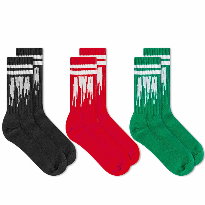 Photo: JW Anderson Slime Logo Socks - 3 Pack