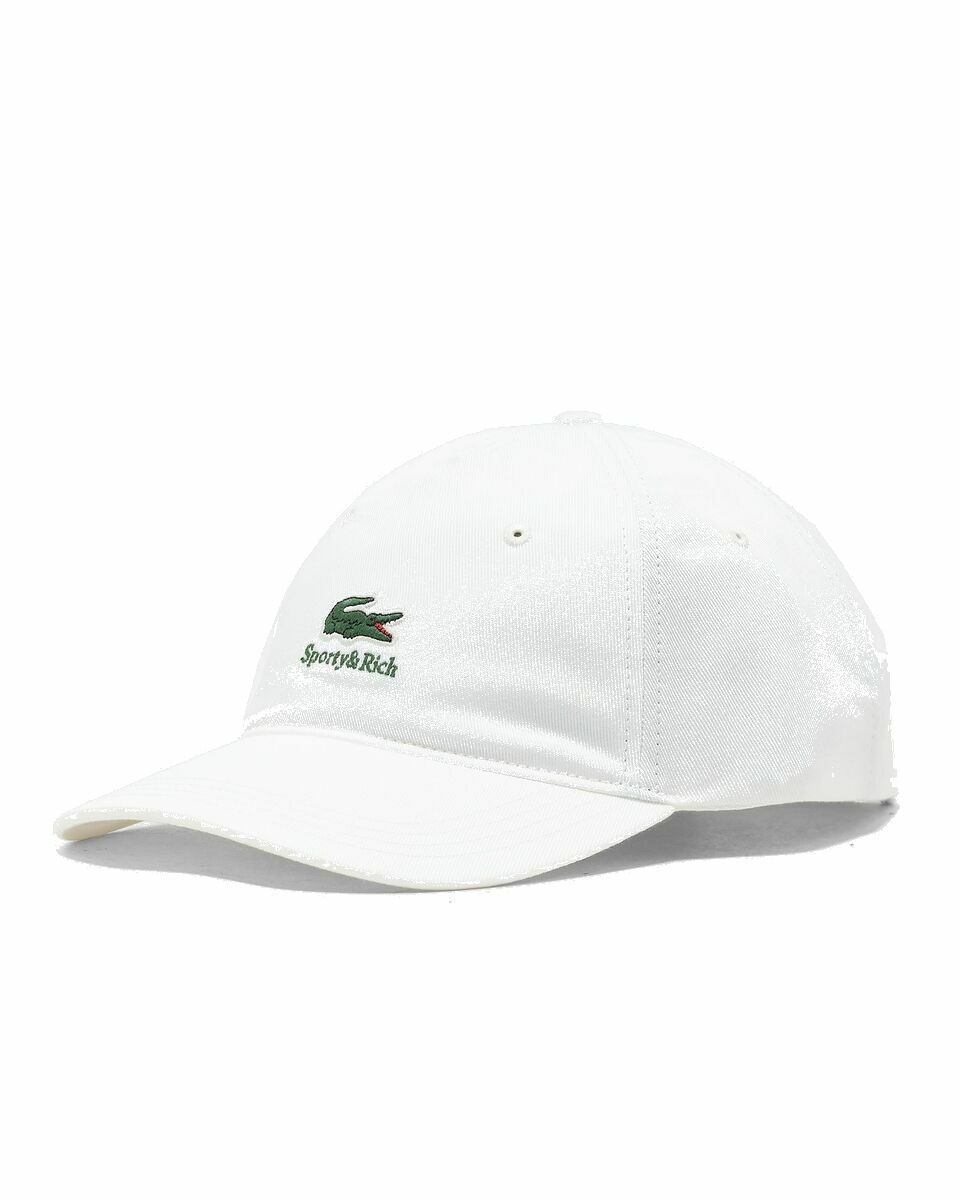 Photo: Sporty & Rich Lacoste Serif Hat White - Mens - Caps