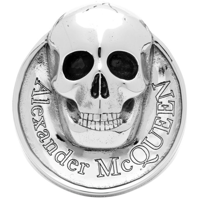 Photo: Alexander McQueen Silver Skull Coin Ring