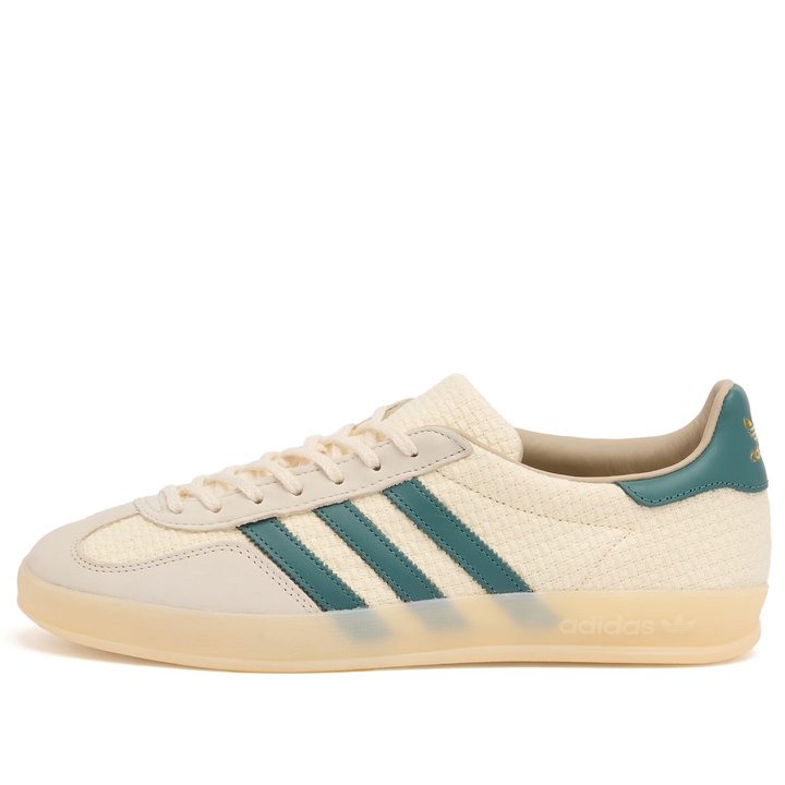 Photo: Adidas Gazelle Indoor in Cream White/Preloved Teal