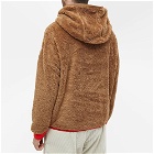 Moncler Grenoble Men's Fleece Popover Hoody in Brown