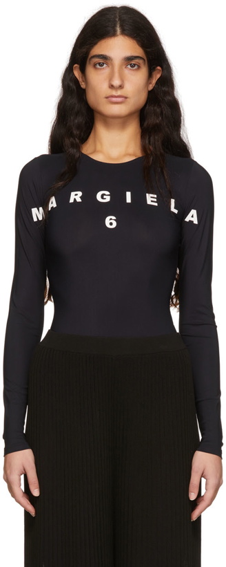 Photo: MM6 Maison Margiela SSENSE Exclusive Black Capsule Large Logo Bodysuit