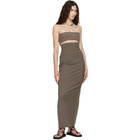 Rick Owens Gray Tower Dirt Pillar Maxi Skirt