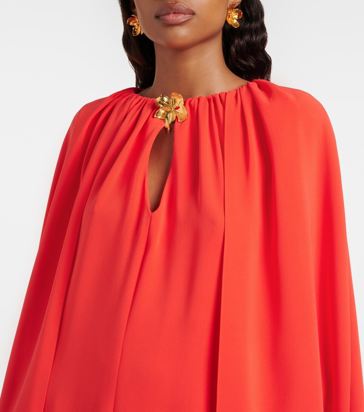 Oscar de la Renta Cyclamen silk-blend georgette kaftan