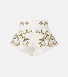Agua by Agua Bendita Gatti embroidered linen shorts
