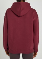 Tala Logo-embroidered Hooded Cotton-blend Sweatshirt Dark Red