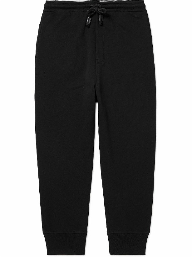Photo: LOEWE - Tapered Cotton-Jersey Sweatpants - Black