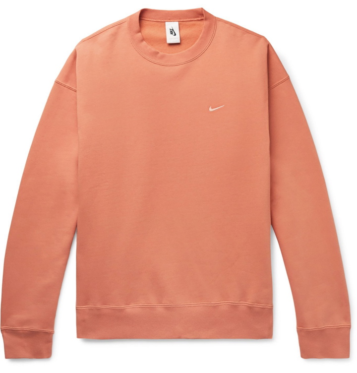 Photo: Nike - NRG Fleece-Back Cotton-Blend Jersey Sweatshirt - Orange