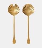 Bitossi Shell stainless steel salad serving set