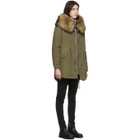 Mr and Mrs Italy Green Midi Fur Jazzy Parka