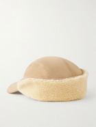 Aimé Leon Dore - Shearling-Trimmed Suede Trapper Cap - Brown