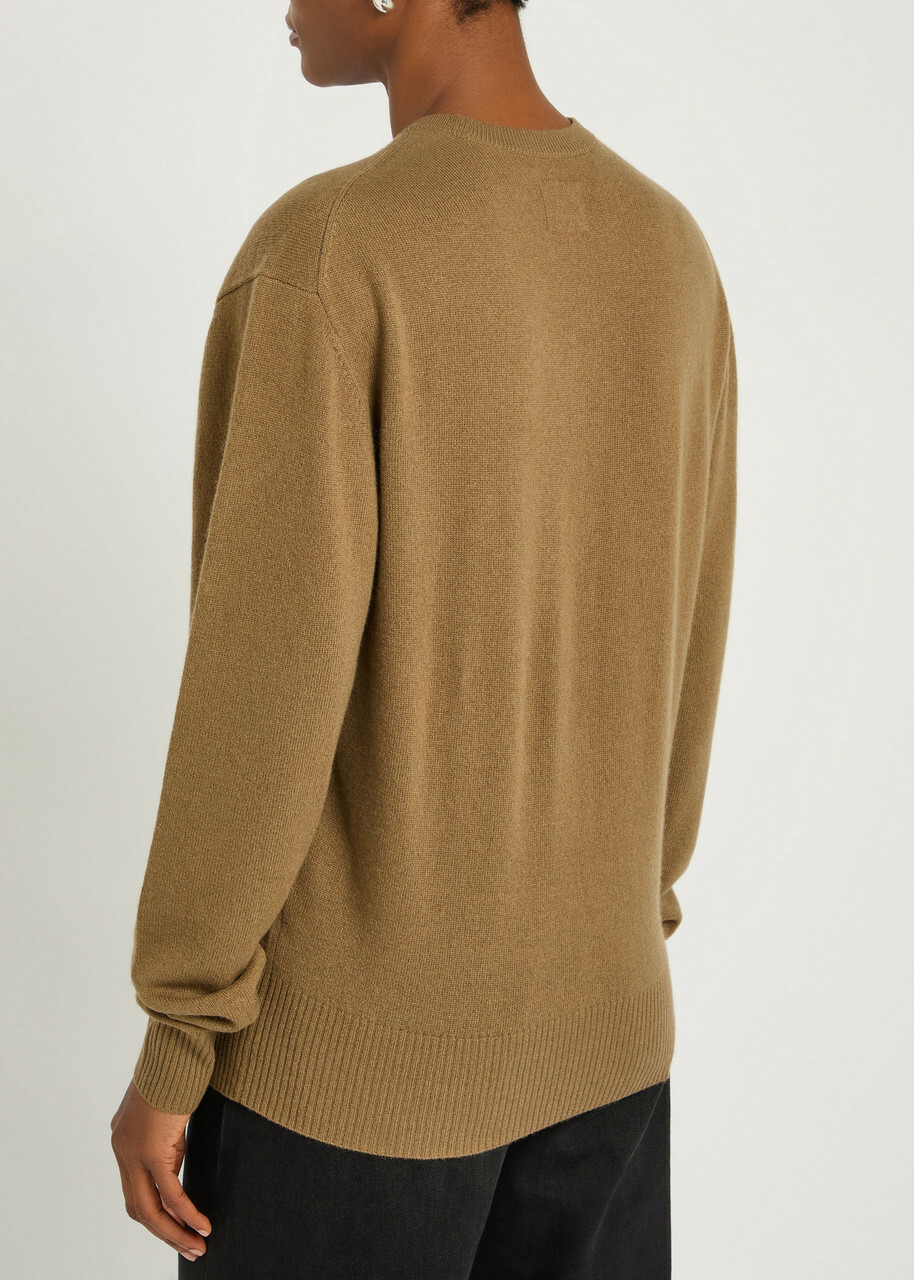 Toteme Classic Crew-neck Cashmere Jumper Khaki
