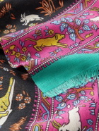 Drake's - HIM Mughal Fringed Printed Wool and Silk-Blend Scarf