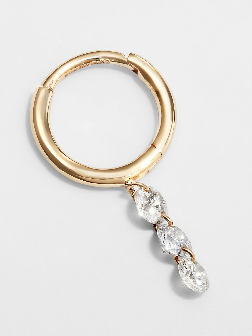 Persée 18K Yellow Gold Diamond Hoop Earrings