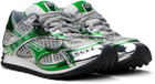 Bottega Veneta Silver & Green Orbit Sneakers