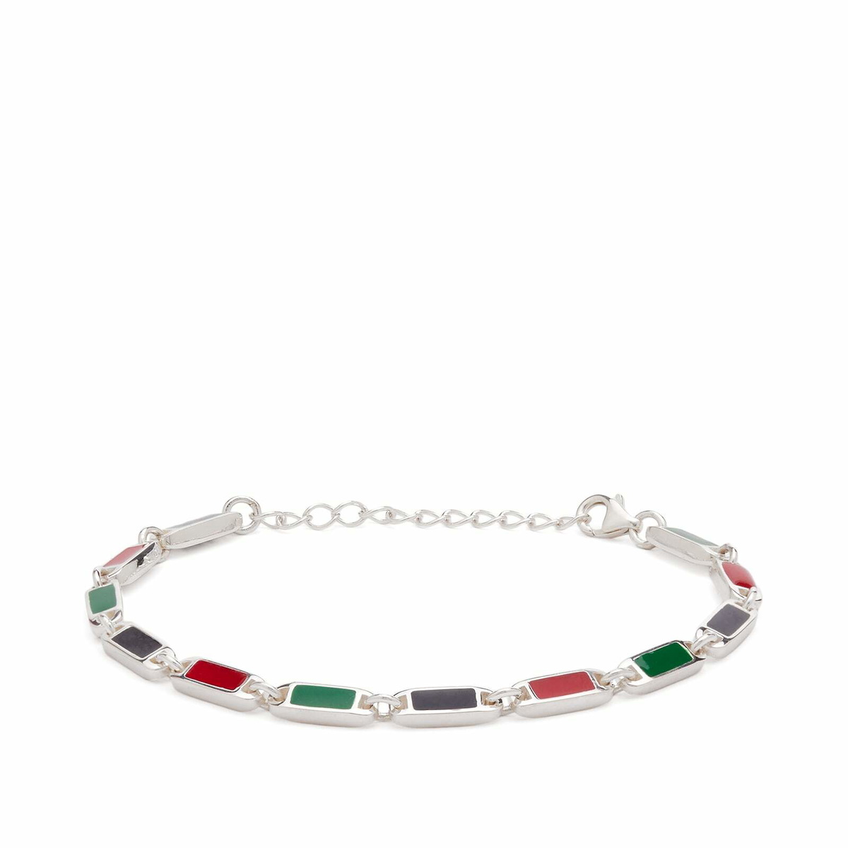 Maple Men's Poncho Bracelet in Black/Red/Green 