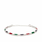 Maple Men's Poncho Bracelet in Black/Red/Green 