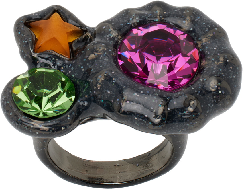 GLITTER GREY CANDY GEM RING