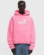 Erl Silver Printed Venice Hoodie Knit Pink - Mens - Hoodies