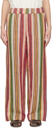 The Elder Statesman Multicolor Sandy Trousers