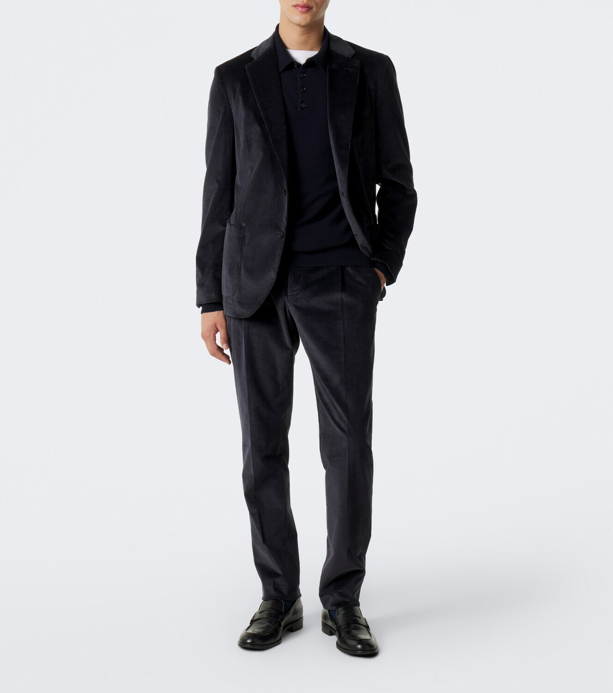 Lardini Cotton and cashmere corduroy suit