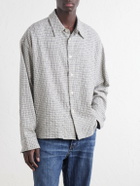 Studio Nicholson - Checked Cotton-Blend Shirt - Gray