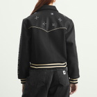 ICECREAM Women's Western Crystal Varsity Jacket in Black