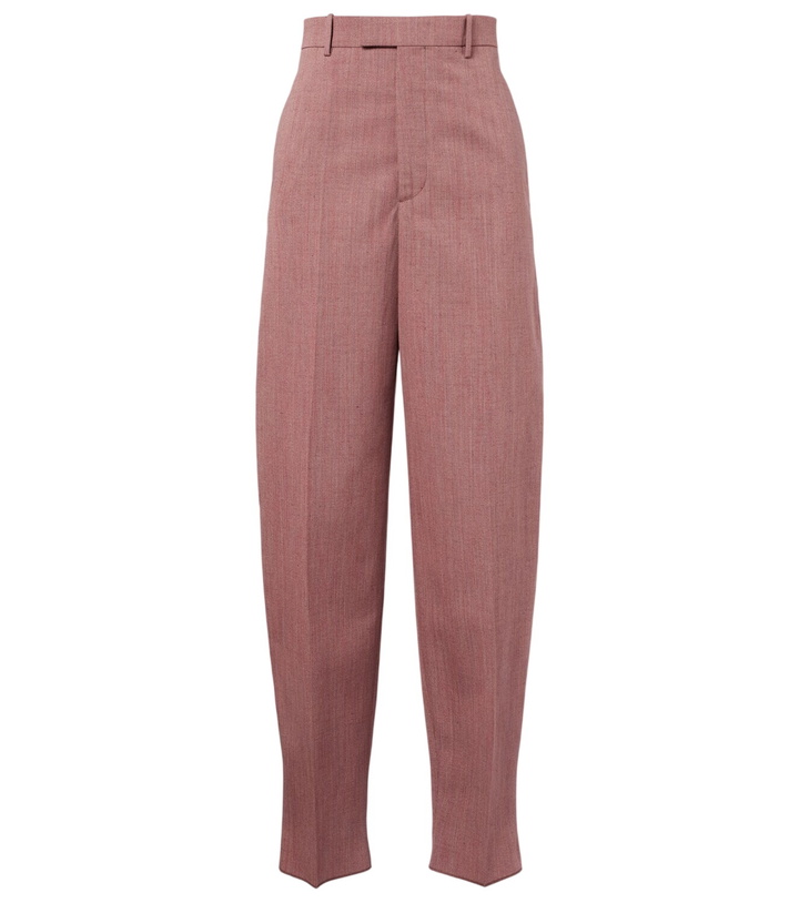 Photo: Bottega Veneta Wool and linen-blend tapered pants