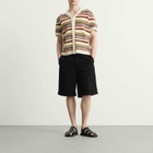 NN07 Men's Lars Stripe Polo Cardigan in Ivory