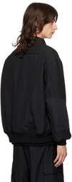 Comme des Garçons Homme Black Reversible Bomber Jacket