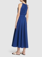 WEEKEND MAX MARA Fidato Belted Cotton Poplin Long Dress