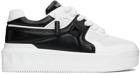 Valentino Garavani White & Black Low-Top One Stud XL Sneakers