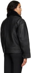 House of Dagmar Black Biker Leather Jacket