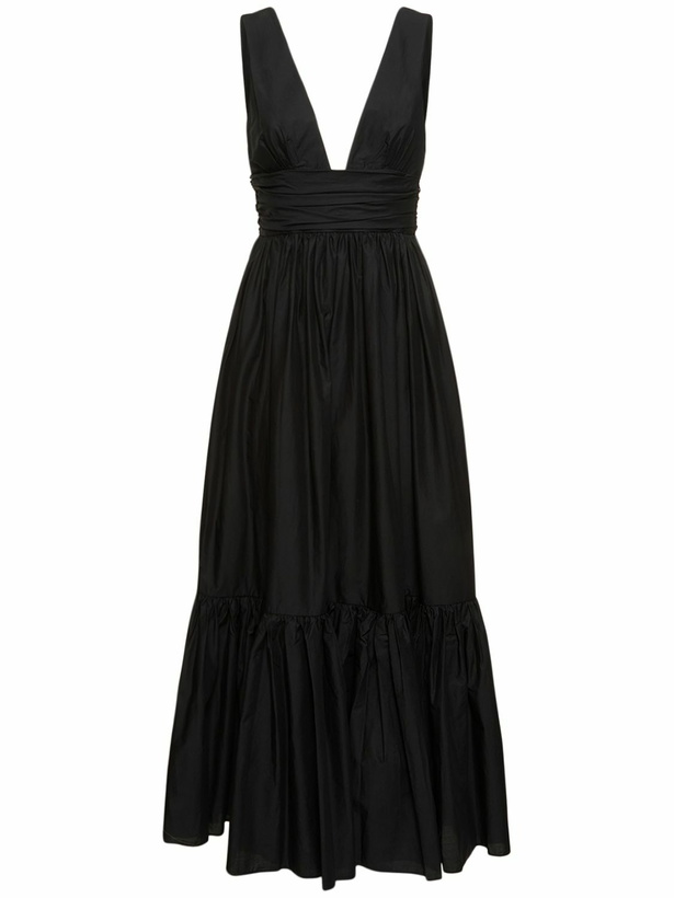Photo: MATTEAU Tiered Plunge Midi Dress
