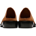 Dries Van Noten Tan Suede Clog Loafers
