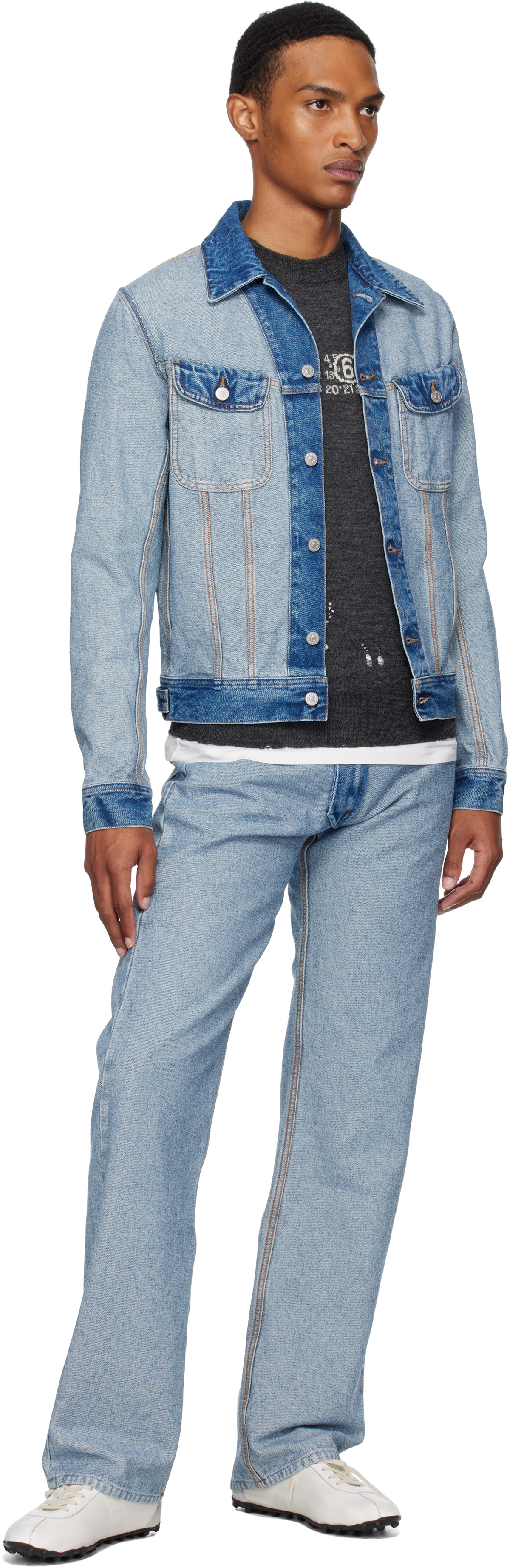 MM6 Maison Margiela Blue Reversed Denim Jacket