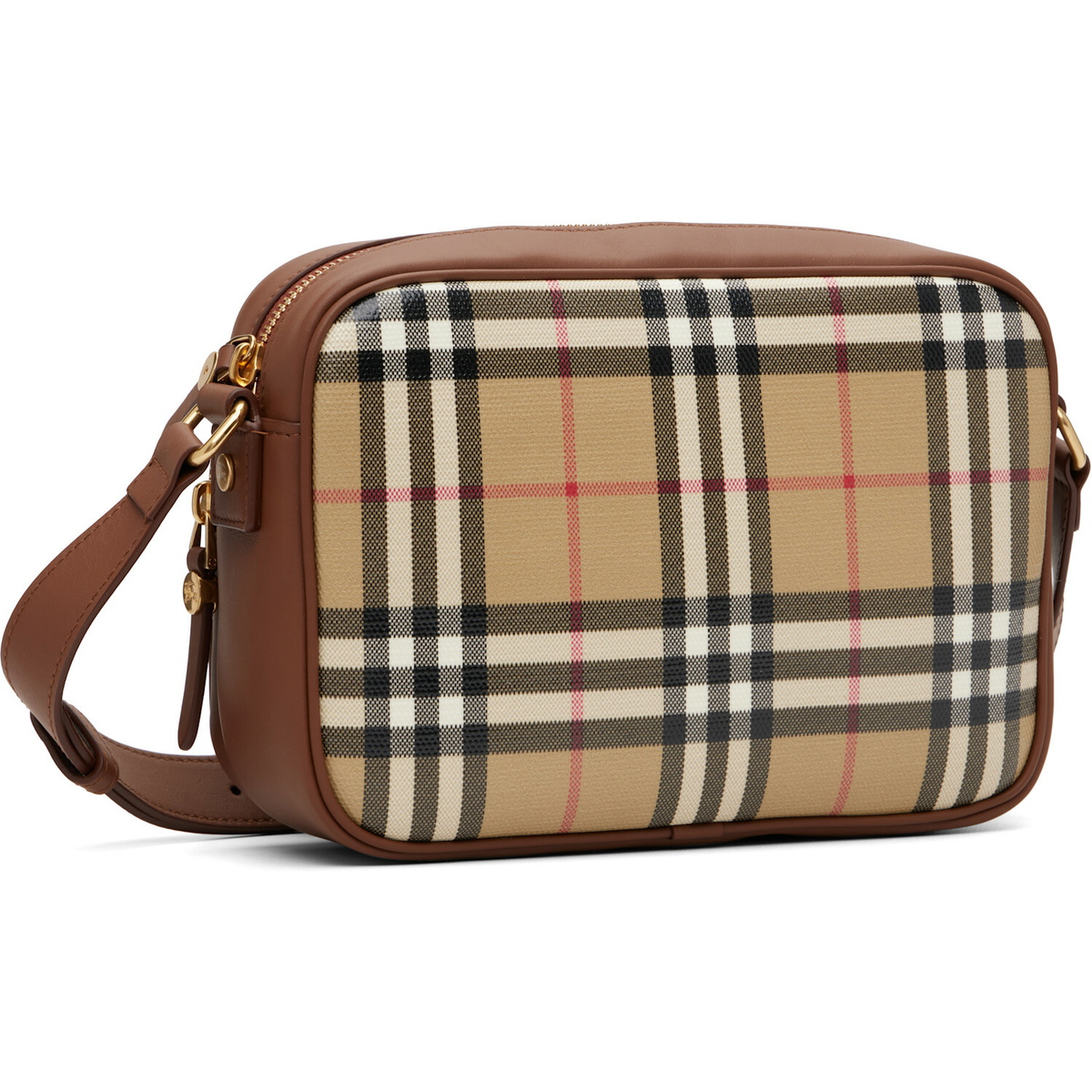 Burberry Beige Check Pocket Crossbody Bag