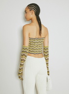 Isa Boulder Wave Knit Bandeau Top With Glove Set
