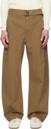 LEMAIRE Beige Twisted Belted Jeans