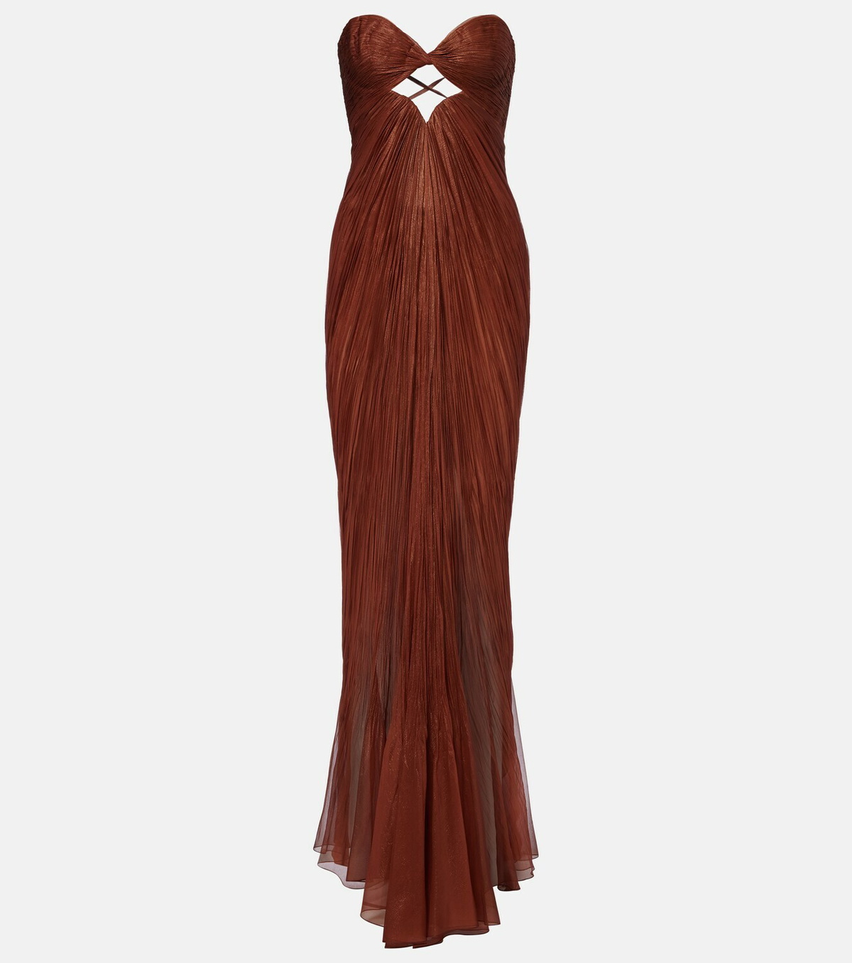 Maria Lucia Hohan Rachel draped silk muslin bustier gown