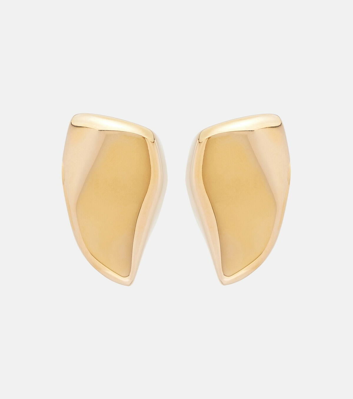 Bottega Veneta Prisma Small 18kt gold-plated earrings