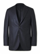 Drake's - Virgin Wool-Flannel Suit Jacket - Blue