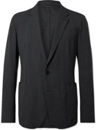 ERMENEGILDO ZEGNA - Slim-Fit Unstructured Micro-Checked Wool-Blend Seersucker Suit Jacket - Gray - IT 46
