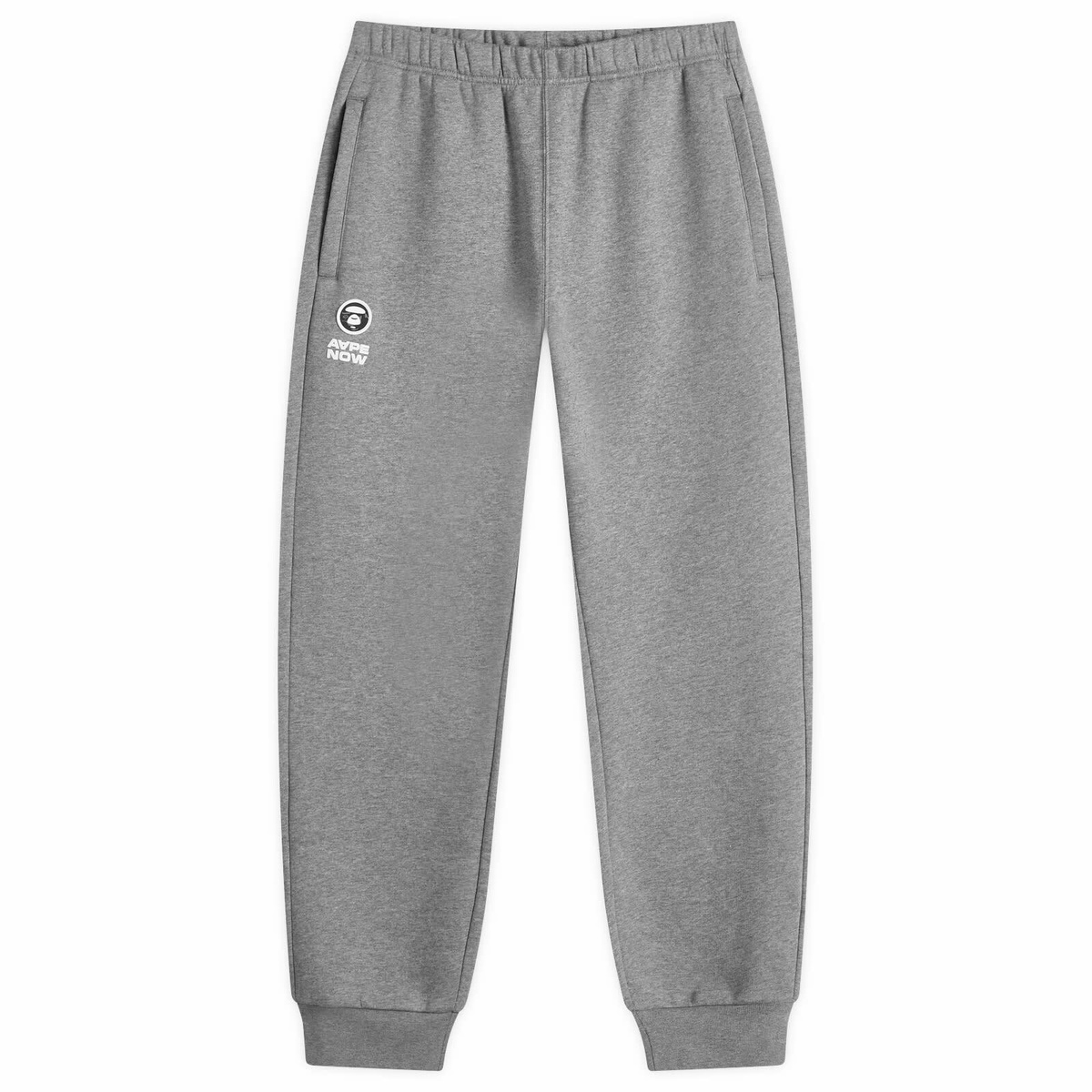 Men's AAPE Now Camo Badge Sweat Pants in Heather Grey AAPE by A