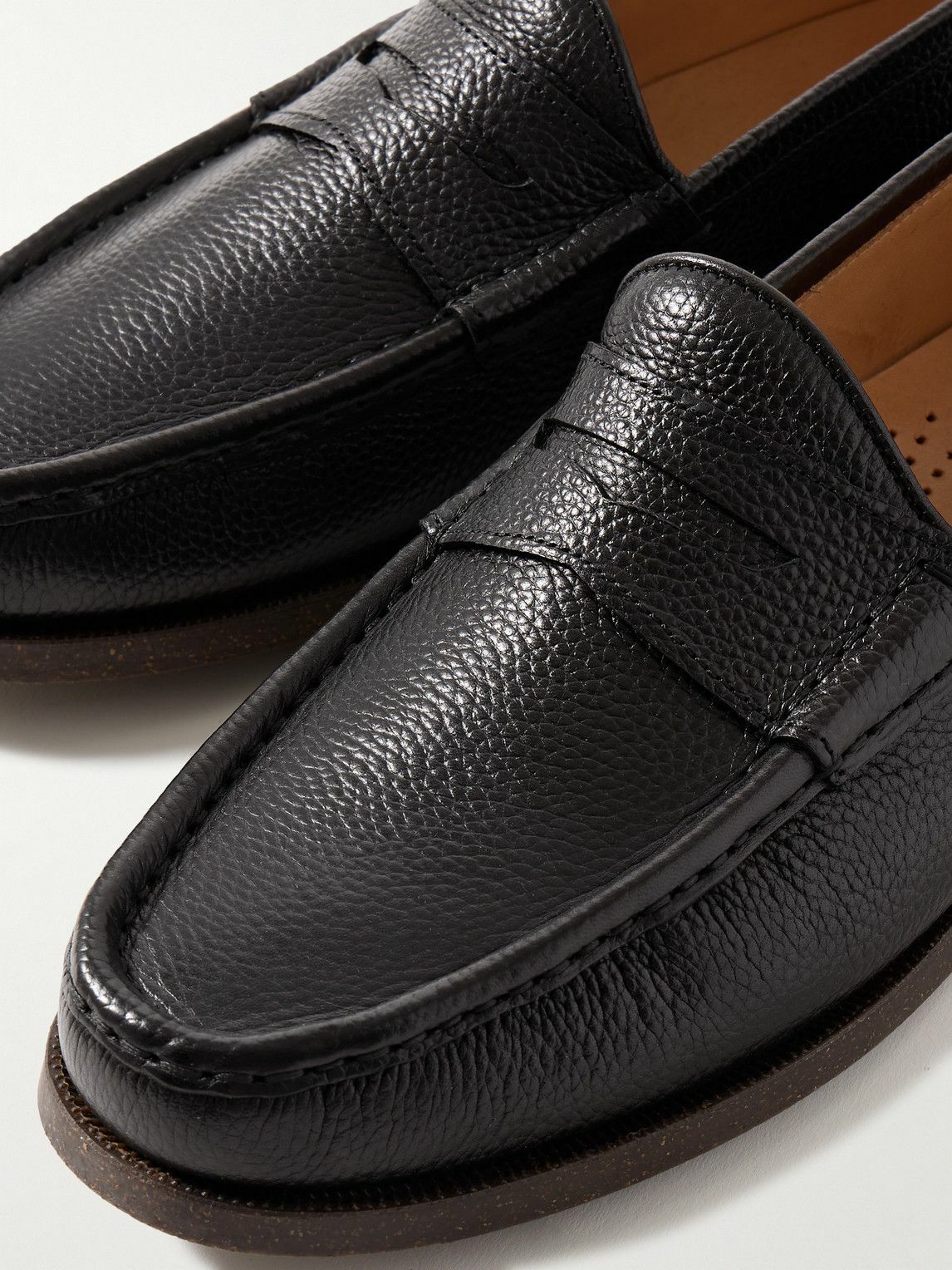 Yuketen - Full-Grain Leather Penny Loafers - Black