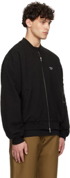 Kenzo Black Kenzo Paris Pop Embroidered Bomber Jacket