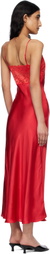 GUIZIO Red Nova Slip Maxi Dress