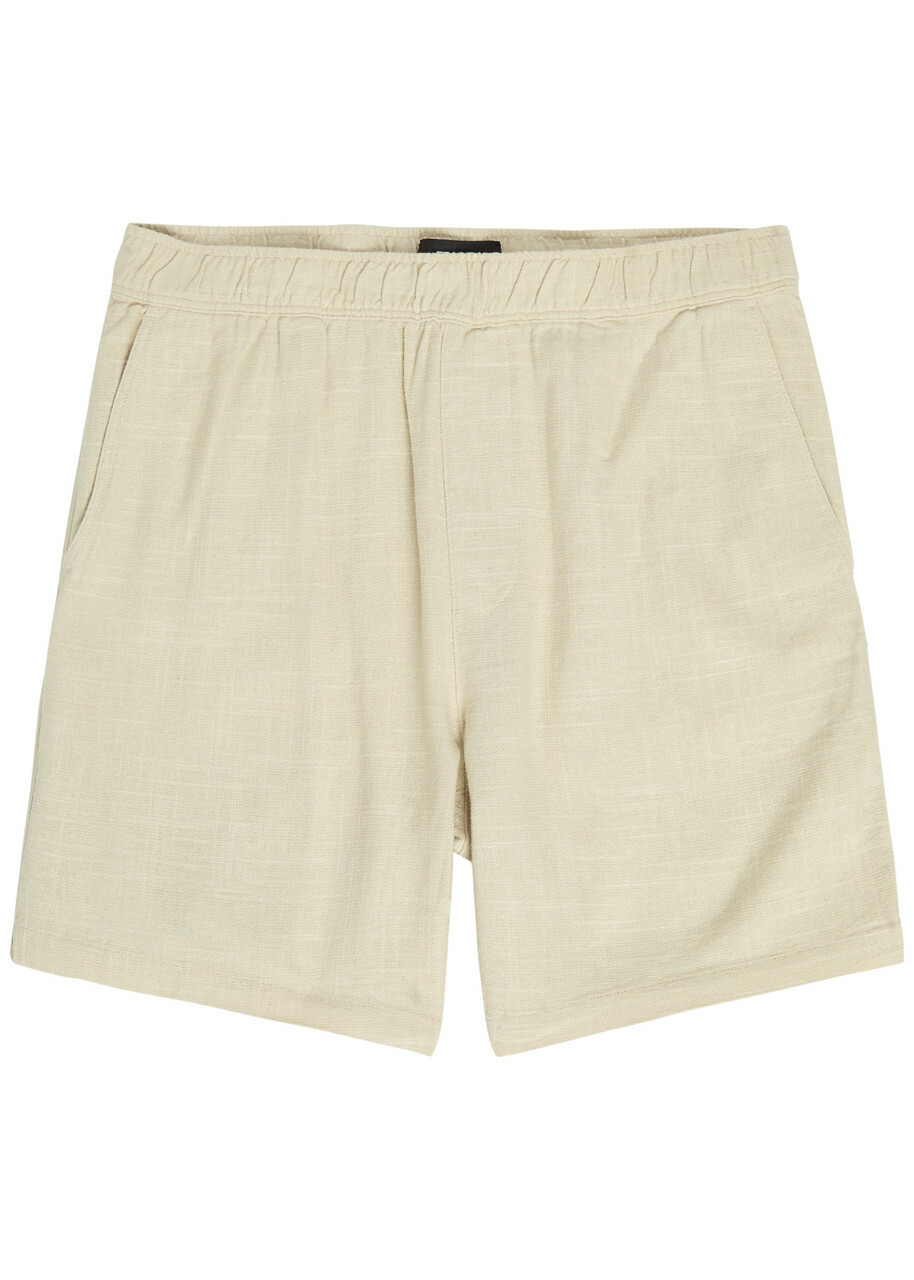 Paige Elijah Woven Shorts Cream